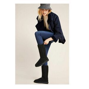Universal Thread Black Charleigh Tall Faux Shearling Suede Boots